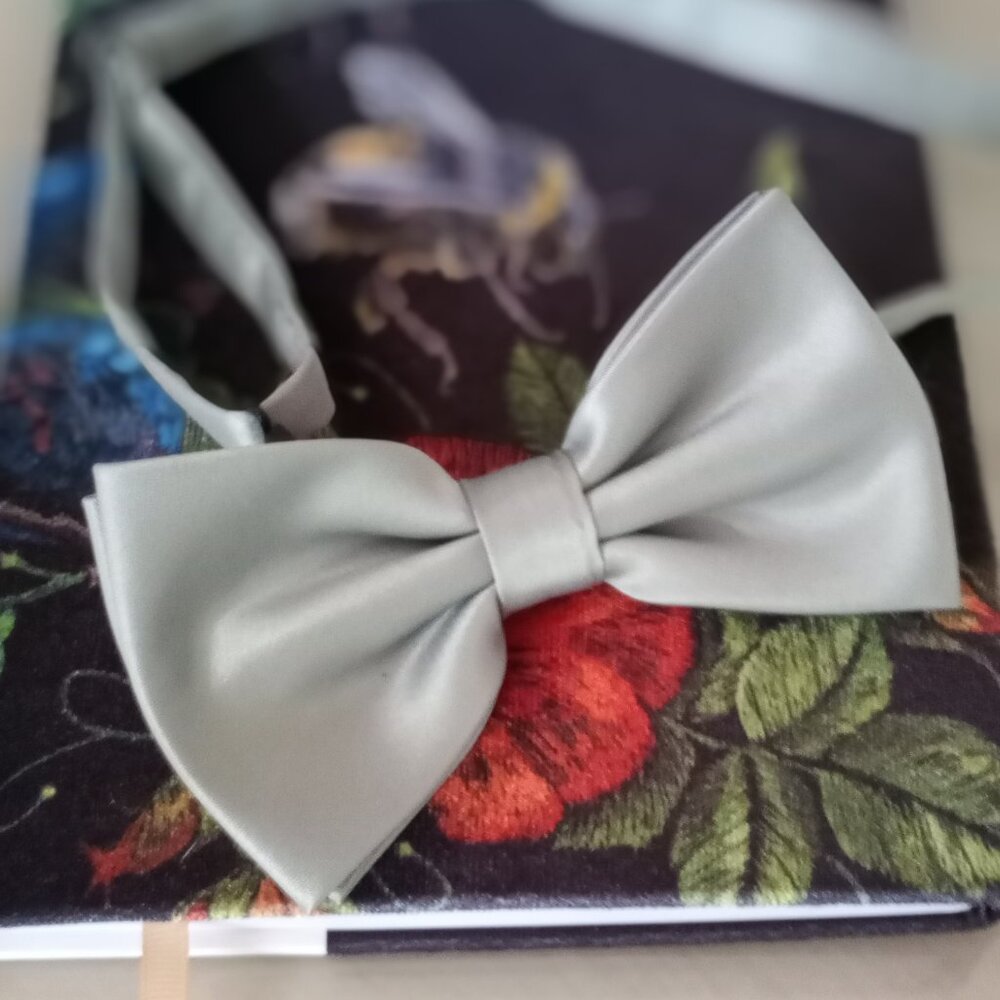Satin Bow Tie Sea Foam Green EUC